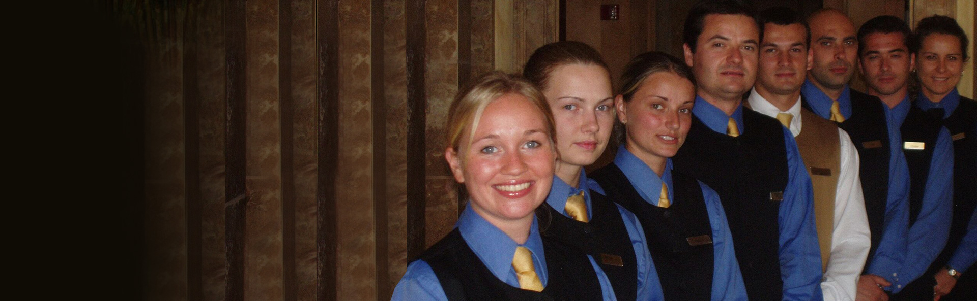 Hospitality professionals in uniform